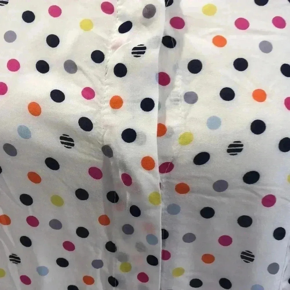 DKNY button down shirt sleeve polka dot shirt. - Picture 3 of 7